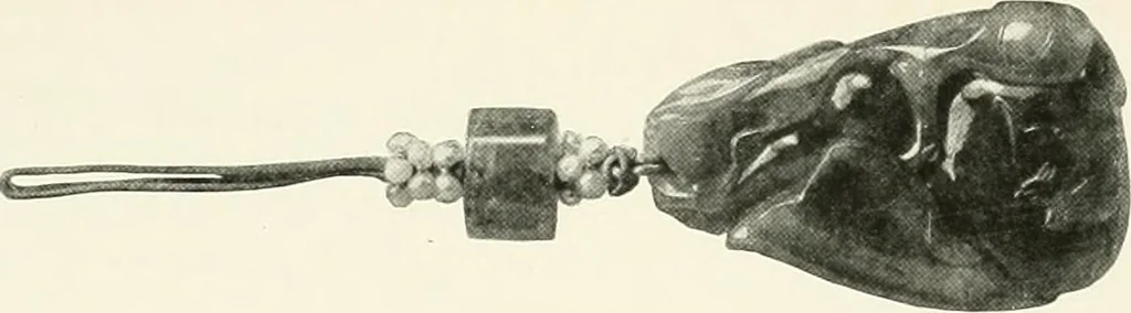 An illustration from Illustrated catalogue of a remarkable collection of ancient oriental imperial treasures of rare artistic distinction, recently procured in China and Japan, to be sold at unrestricted public sale by direction of the well-known firm of Messrs. Yamanaka & Co. .., 1916, leaf 26
