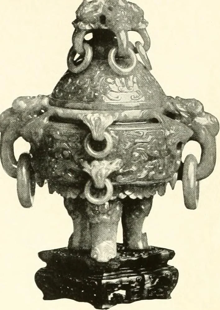 An illustration from Illustrated catalogue of a remarkable collection of ancient oriental imperial treasures of rare artistic distinction, recently procured in China and Japan, to be sold at unrestricted public sale by direction of the well-known firm of Messrs. Yamanaka & Co. .., 1916, leaf 31