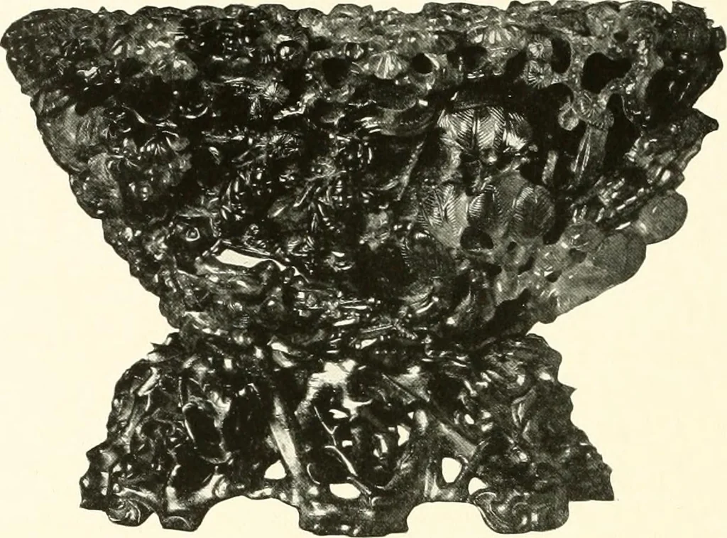 An illustration from Illustrated catalogue of a remarkable collection of ancient oriental imperial treasures of rare artistic distinction, recently procured in China and Japan, to be sold at unrestricted public sale by direction of the well-known firm of Messrs. Yamanaka & Co. .., 1916, leaf 43