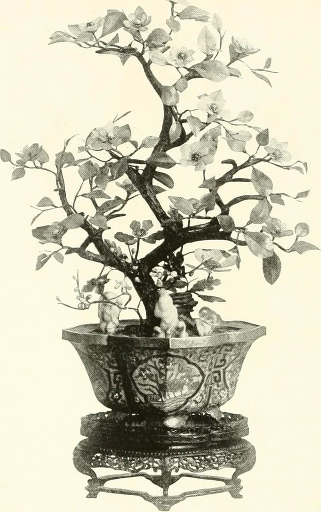 An illustration from Illustrated catalogue of a remarkable collection of ancient oriental imperial treasures of rare artistic distinction, recently procured in China and Japan, to be sold at unrestricted public sale by direction of the well-known firm of Messrs. Yamanaka & Co. .., 1916, leaf 49