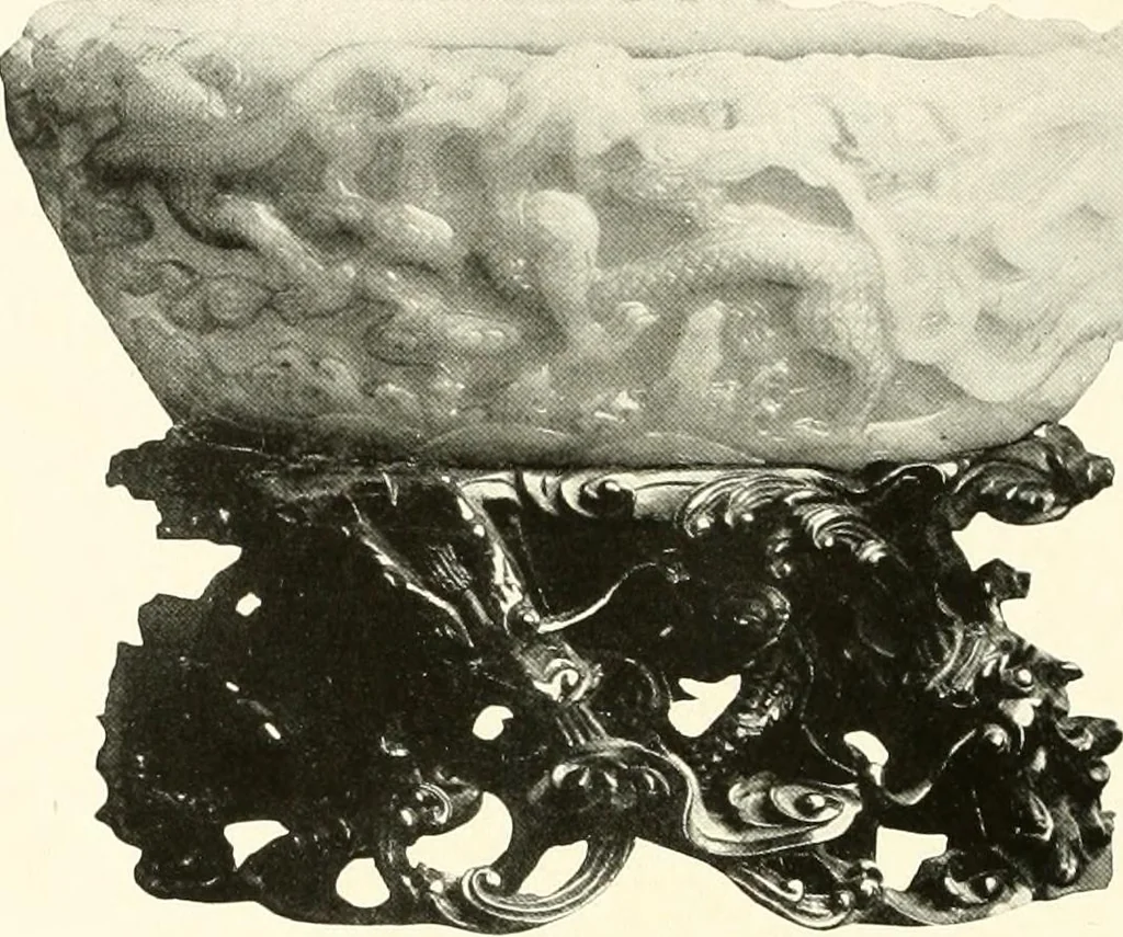 An illustration from Illustrated catalogue of a remarkable collection of ancient oriental imperial treasures of rare artistic distinction, recently procured in China and Japan, to be sold at unrestricted public sale by direction of the well-known firm of Messrs. Yamanaka & Co. .., 1916, leaf 51