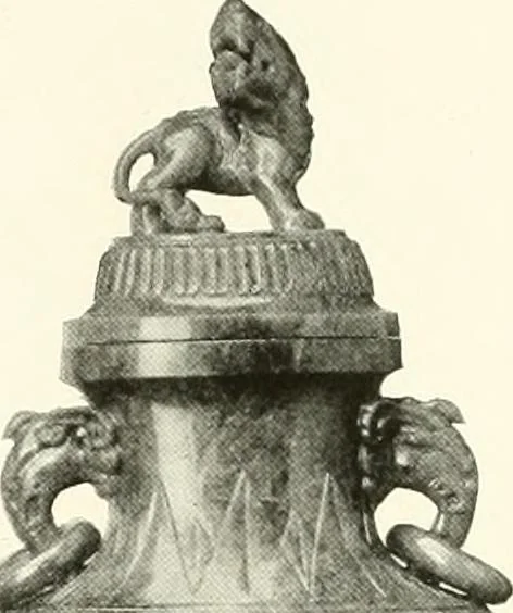 An illustration from Illustrated catalogue of a remarkable collection of ancient oriental imperial treasures of rare artistic distinction, recently procured in China and Japan, to be sold at unrestricted public sale by direction of the well-known firm of Messrs. Yamanaka & Co. .., 1916, leaf 69