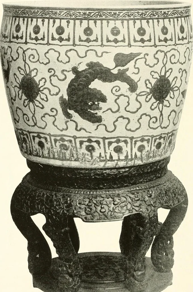 An illustration from Illustrated catalogue of a remarkable collection of ancient oriental imperial treasures of rare artistic distinction, recently procured in China and Japan, to be sold at unrestricted public sale by direction of the well-known firm of Messrs. Yamanaka & Co. .., 1916, leaf 97
