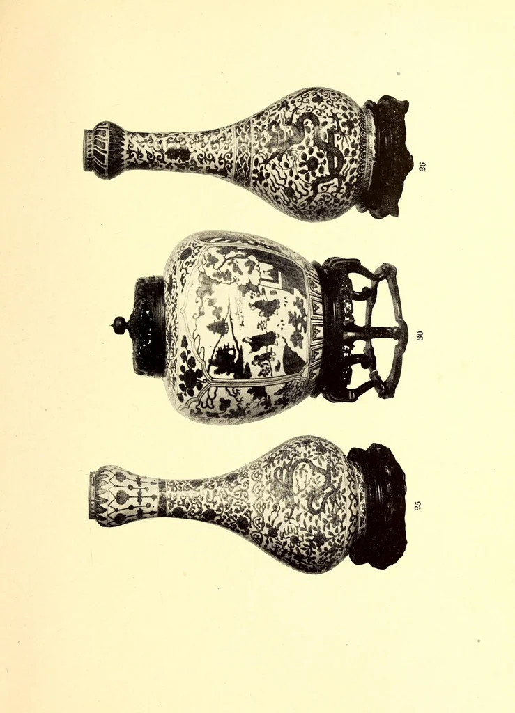An illustration from Illustrated catalogue of a remarkable collection of early Chinese pottery porcelains and bronzes of the Han, T'Ang, Sung, Yuan and Ming dynasties including many mortuary objects which rank in archaeological importance with the specimens found in Egyptian tombs, and other rare objects which are of uncommon interest to connoisseurs, amateurs and art institutions, 1912, leaf 25