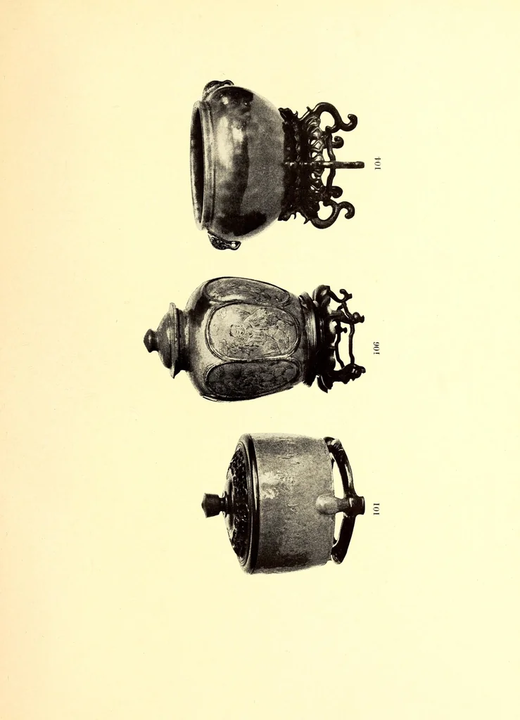 An illustration from Illustrated catalogue of a remarkable collection of early Chinese pottery porcelains and bronzes of the Han, T'Ang, Sung, Yuan and Ming dynasties including many mortuary objects which rank in archaeological importance with the specimens found in Egyptian tombs, and other rare objects which are of uncommon interest to connoisseurs, amateurs and art institutions, 1912, leaf 61