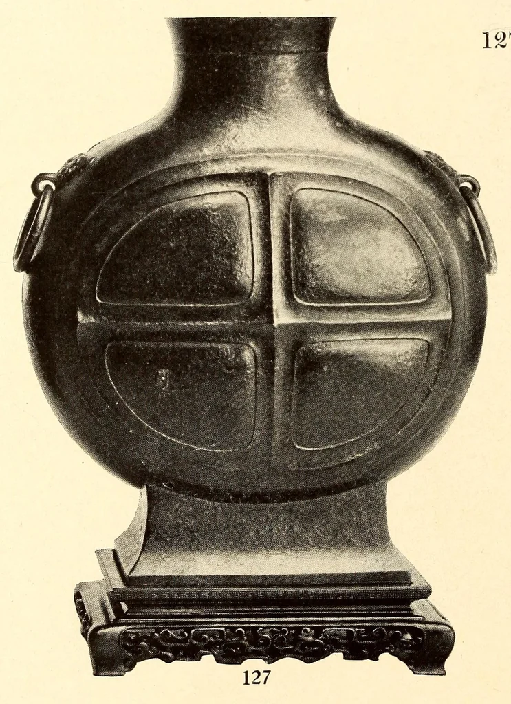 An illustration from Illustrated catalogue of a remarkable collection of early Chinese pottery porcelains and bronzes of the Han, T'Ang, Sung, Yuan and Ming dynasties including many mortuary objects which rank in archaeological importance with the specimens found in Egyptian tombs, and other rare objects which are of uncommon interest to connoisseurs, amateurs and art institutions, 1912, leaf 74