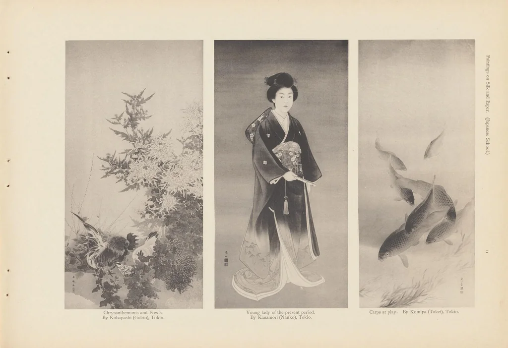 An illustration from The illustrated catalogue of Japanese fine art exhibits in the Art Palace at the Louisiana Purchase Exposition, St. Louis, Mo., U.S.A., 1904, leaf 33