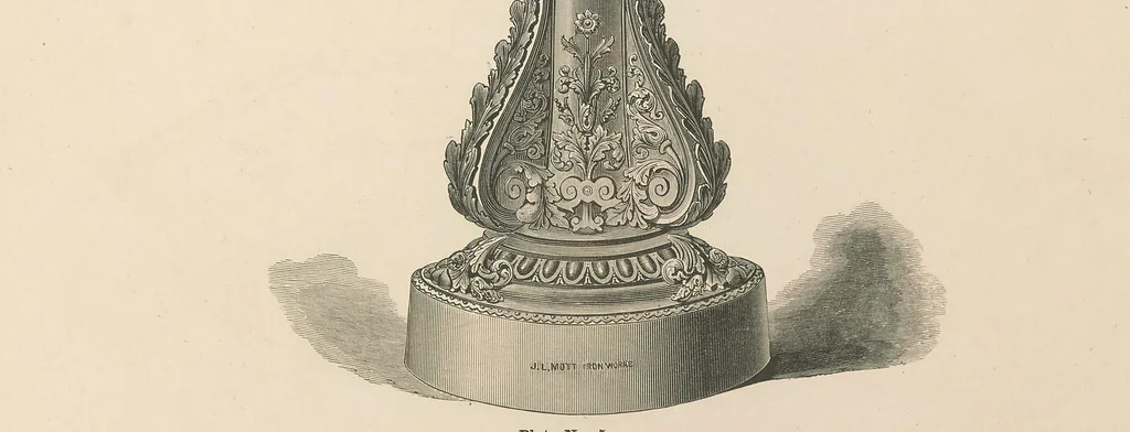An illustration from Illustrated catalogue of statuary, fountains, vases, settees, etc., for parks, gardens and conservatories, manufactured by the J.L. Mott Iron Works ., 1875, leaf 136