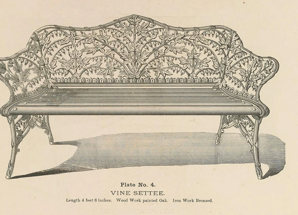 An illustration from Illustrated catalogue of statuary, fountains, vases, settees, etc., for parks, gardens and conservatories, manufactured by the J.L. Mott Iron Works ., 1875, leaf 171