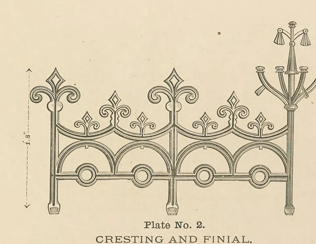 An illustration from Illustrated catalogue of statuary, fountains, vases, settees, etc., for parks, gardens and conservatories, manufactured by the J.L. Mott Iron Works ., 1875, leaf 180