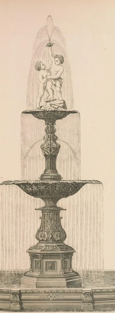 An illustration from Illustrated catalogue of statuary, fountains, vases, settees, etc., for parks, gardens and conservatories, manufactured by the J.L. Mott Iron Works ., 1875, leaf 41