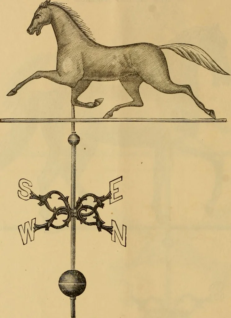 An illustration from Illustrated catalogue and price list of copper weather vanes, bannerets and finials / manufactured by A.B. & W.T. Westervelt., 1883, leaf 13