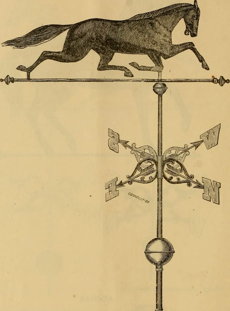 An illustration from Illustrated catalogue and price list of copper weather vanes, bannerets and finials / manufactured by A.B. & W.T. Westervelt., 1883, leaf 15