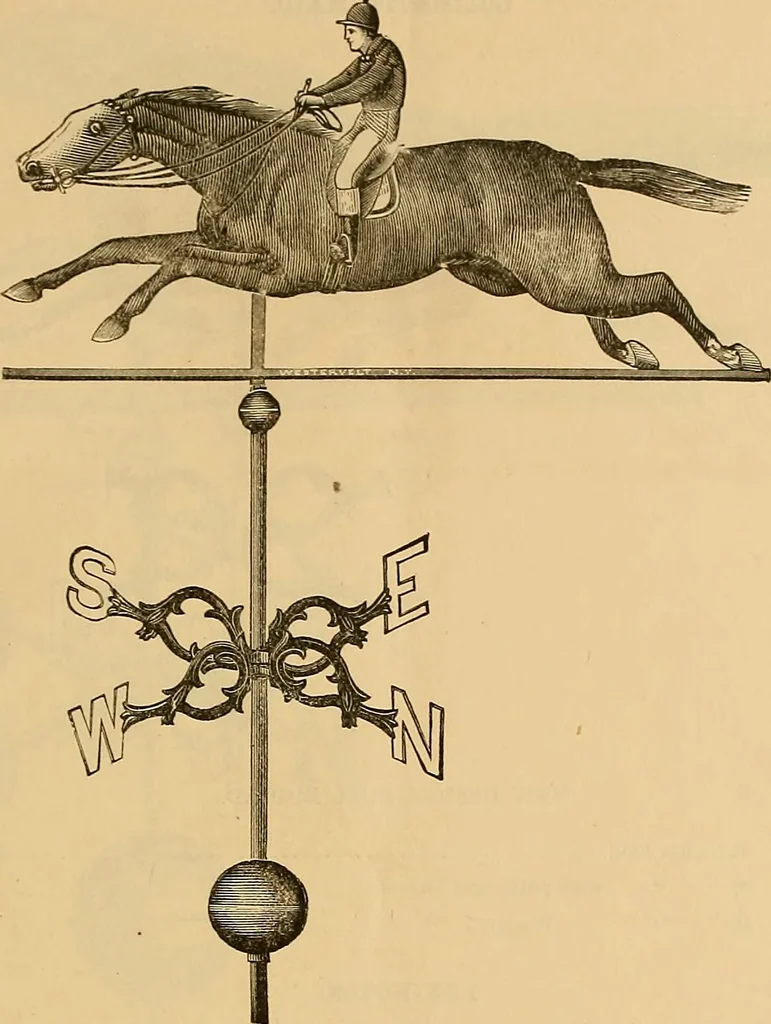 An illustration from Illustrated catalogue and price list of copper weather vanes, bannerets and finials / manufactured by A.B. & W.T. Westervelt., 1883, leaf 18
