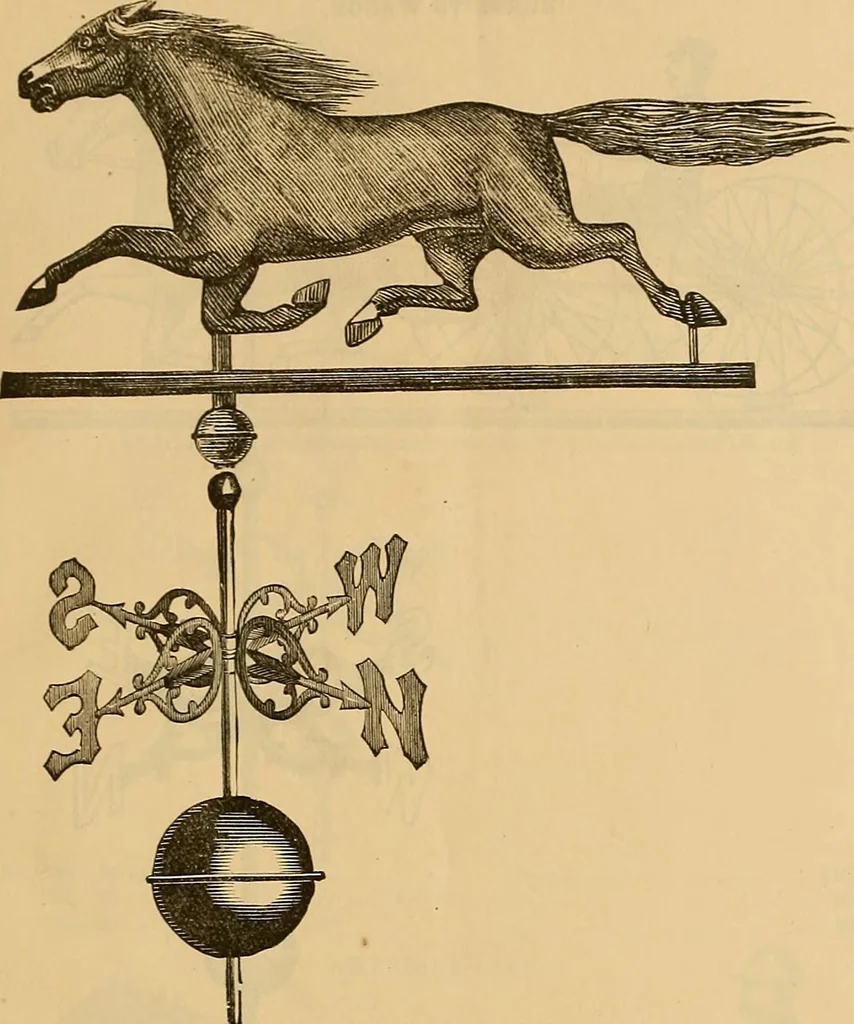 An illustration from Illustrated catalogue and price list of copper weather vanes, bannerets and finials / manufactured by A.B. & W.T. Westervelt., 1883, leaf 20
