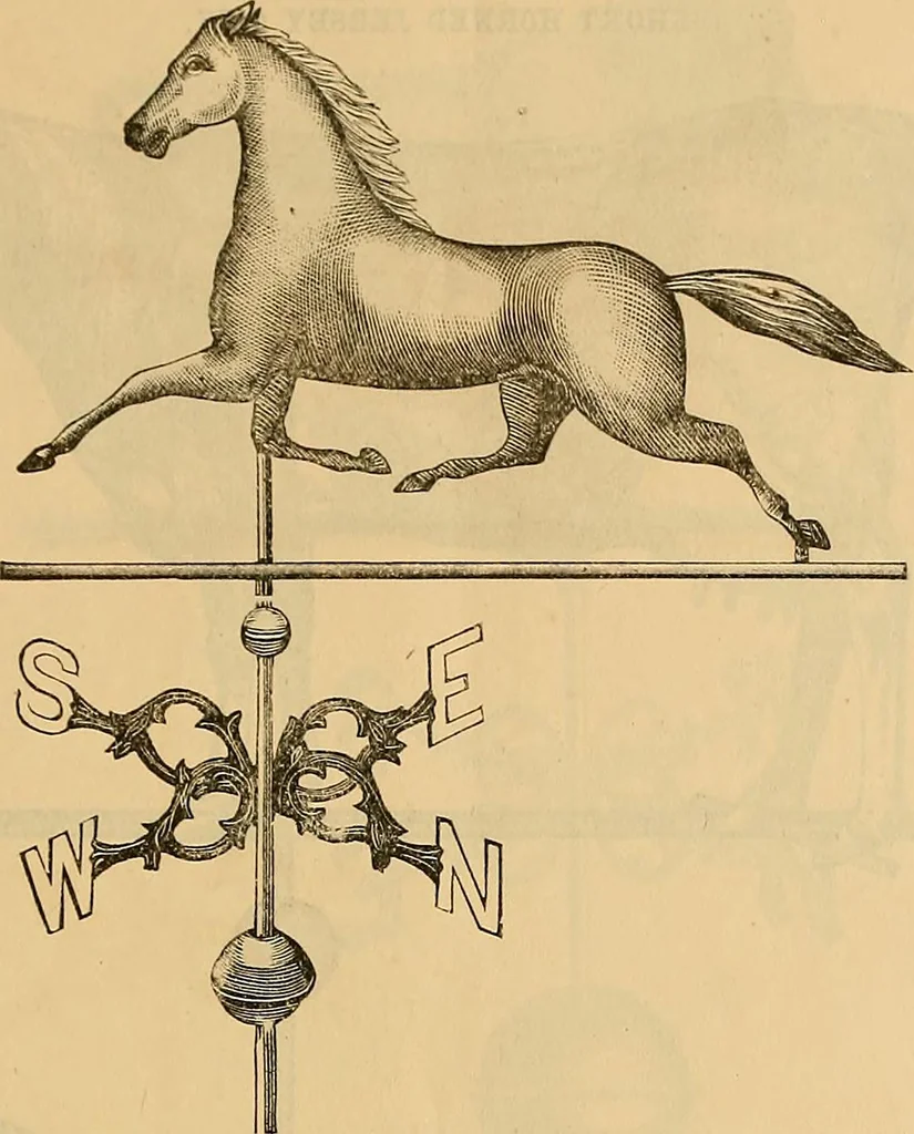 An illustration from Illustrated catalogue and price list of copper weather vanes, bannerets and finials / manufactured by A.B. & W.T. Westervelt., 1883, leaf 22