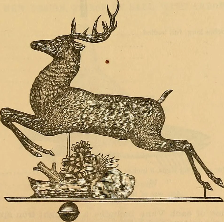 An illustration from Illustrated catalogue and price list of copper weather vanes, bannerets and finials / manufactured by A.B. & W.T. Westervelt., 1883, leaf 30