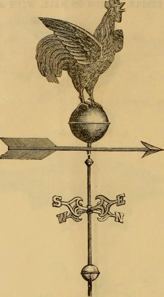 An illustration from Illustrated catalogue and price list of copper weather vanes, bannerets and finials / manufactured by A.B. & W.T. Westervelt., 1883, leaf 33