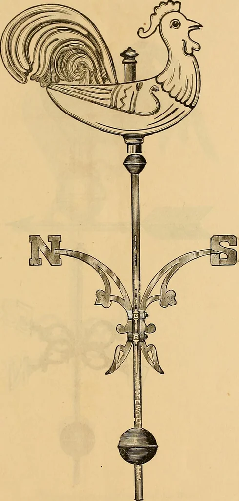 An illustration from Illustrated catalogue and price list of copper weather vanes, bannerets and finials / manufactured by A.B. & W.T. Westervelt., 1883, leaf 36