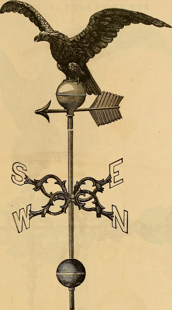 An illustration from Illustrated catalogue and price list of copper weather vanes, bannerets and finials / manufactured by A.B. & W.T. Westervelt., 1883, leaf 40