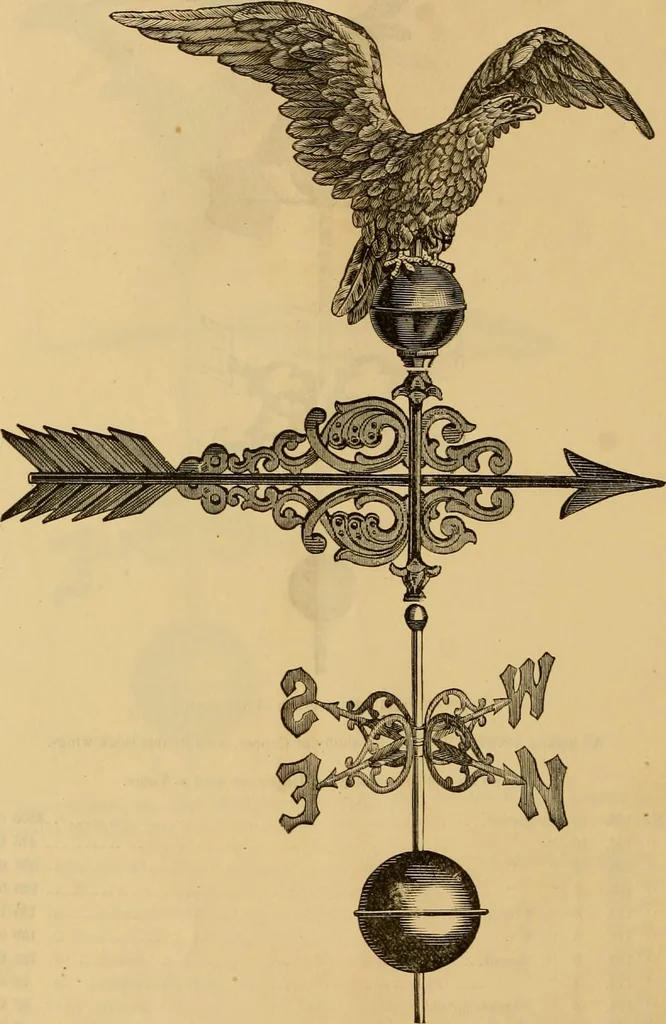 An illustration from Illustrated catalogue and price list of copper weather vanes, bannerets and finials / manufactured by A.B. & W.T. Westervelt., 1883, leaf 41