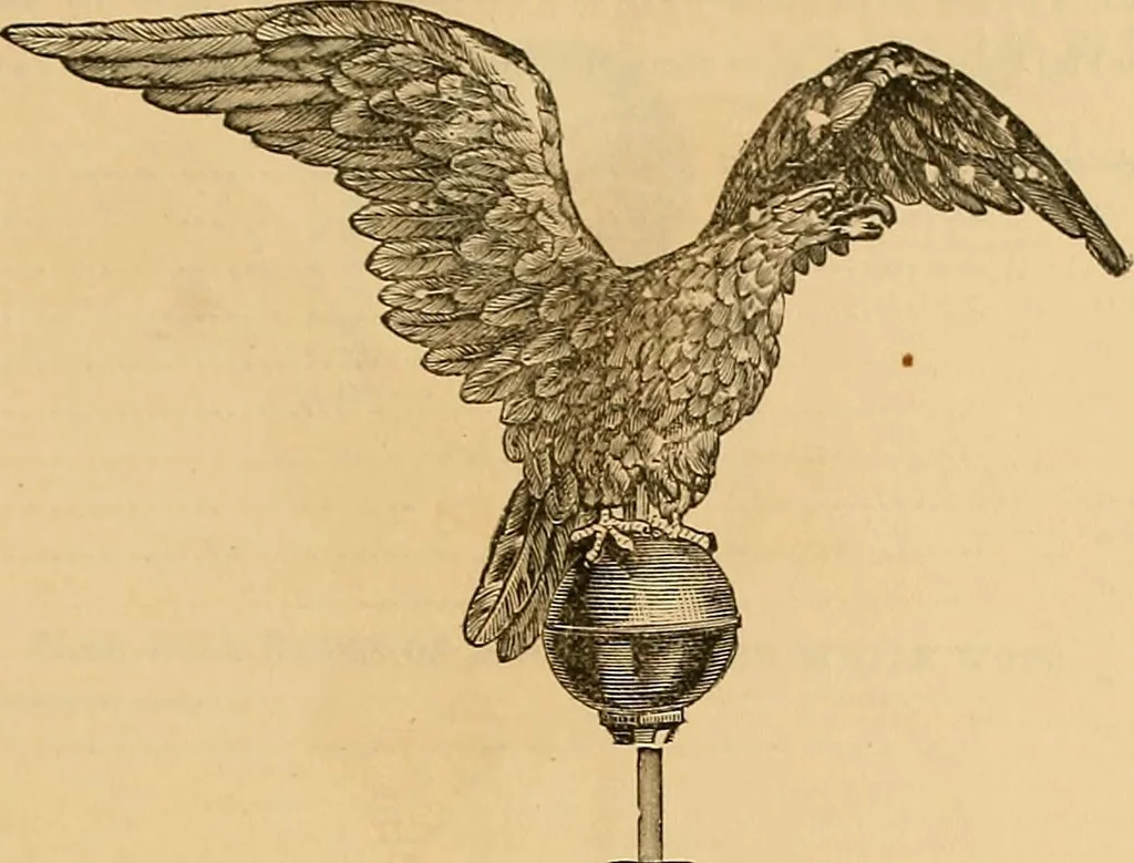 An illustration from Illustrated catalogue and price list of copper weather vanes, bannerets and finials / manufactured by A.B. & W.T. Westervelt., 1883, leaf 42