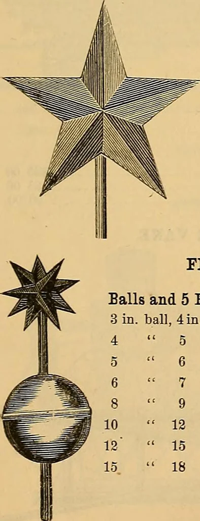 An illustration from Illustrated catalogue and price list of copper weather vanes, bannerets and finials / manufactured by A.B. & W.T. Westervelt., 1883, leaf 44