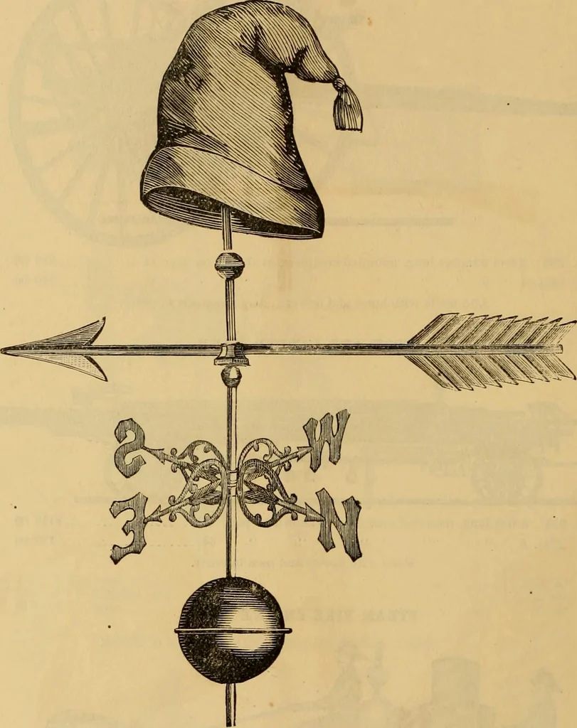 An illustration from Illustrated catalogue and price list of copper weather vanes, bannerets and finials / manufactured by A.B. & W.T. Westervelt., 1883, leaf 47