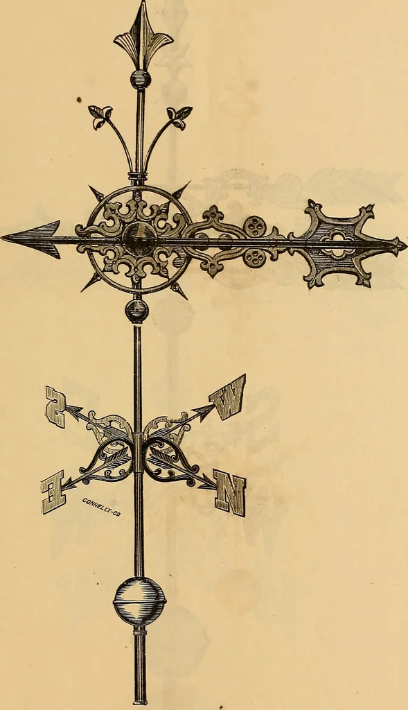 An illustration from Illustrated catalogue and price list of copper weather vanes, bannerets and finials / manufactured by A.B. & W.T. Westervelt., 1883, leaf 54