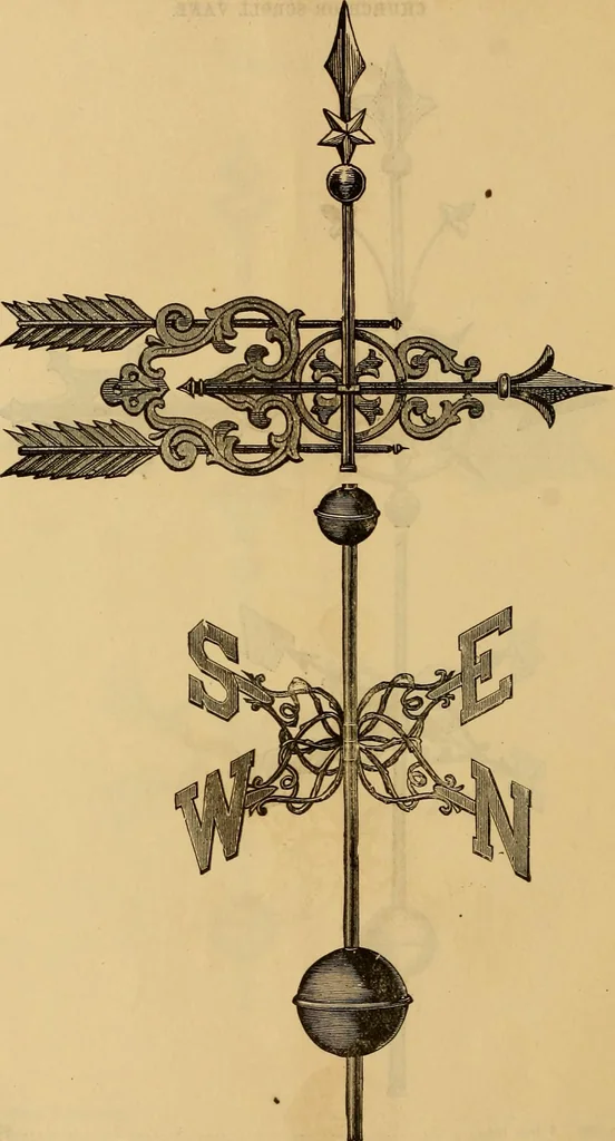 An illustration from Illustrated catalogue and price list of copper weather vanes, bannerets and finials / manufactured by A.B. & W.T. Westervelt., 1883, leaf 55