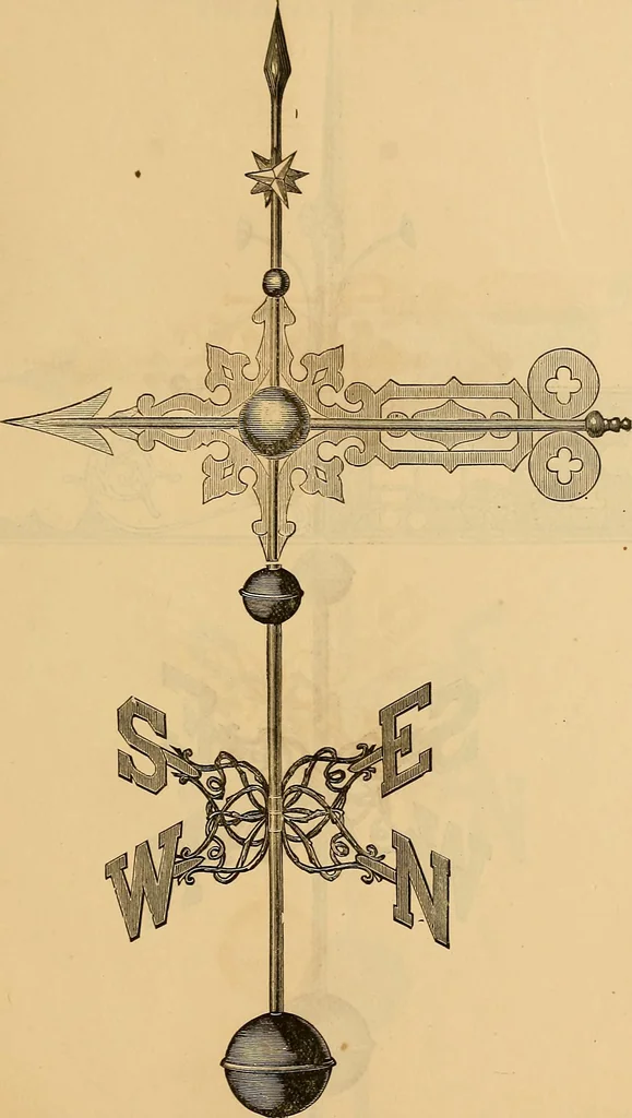 An illustration from Illustrated catalogue and price list of copper weather vanes, bannerets and finials / manufactured by A.B. & W.T. Westervelt., 1883, leaf 56