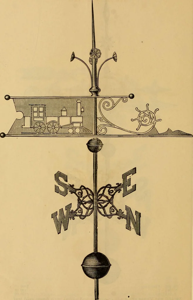 An illustration from Illustrated catalogue and price list of copper weather vanes, bannerets and finials / manufactured by A.B. & W.T. Westervelt., 1883, leaf 57