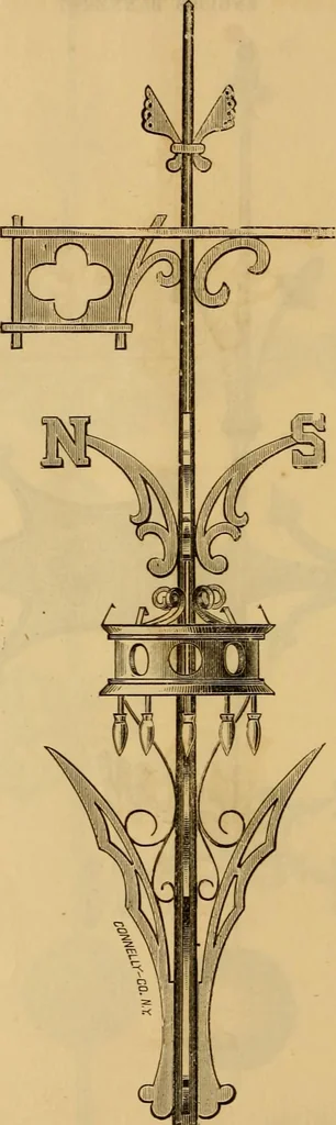An illustration from Illustrated catalogue and price list of copper weather vanes, bannerets and finials / manufactured by A.B. & W.T. Westervelt., 1883, leaf 65