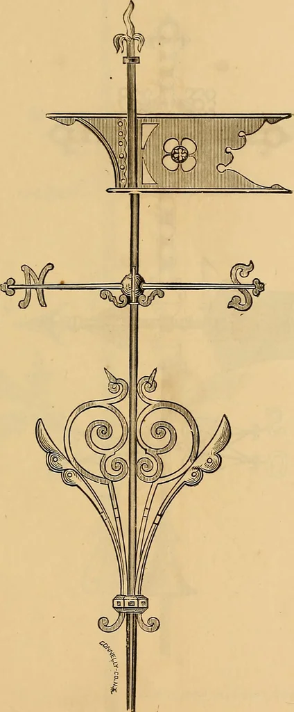 An illustration from Illustrated catalogue and price list of copper weather vanes, bannerets and finials / manufactured by A.B. & W.T. Westervelt., 1883, leaf 68