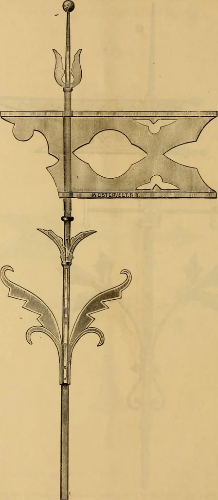 An illustration from Illustrated catalogue and price list of copper weather vanes, bannerets and finials / manufactured by A.B. & W.T. Westervelt., 1883, leaf 71