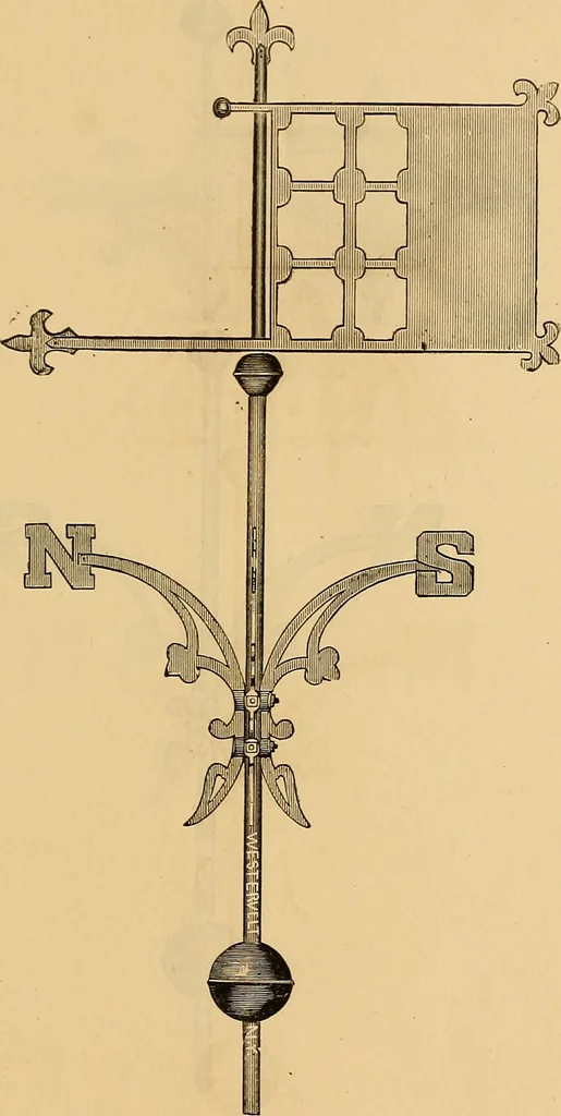 An illustration from Illustrated catalogue and price list of copper weather vanes, bannerets and finials / manufactured by A.B. & W.T. Westervelt., 1883, leaf 74
