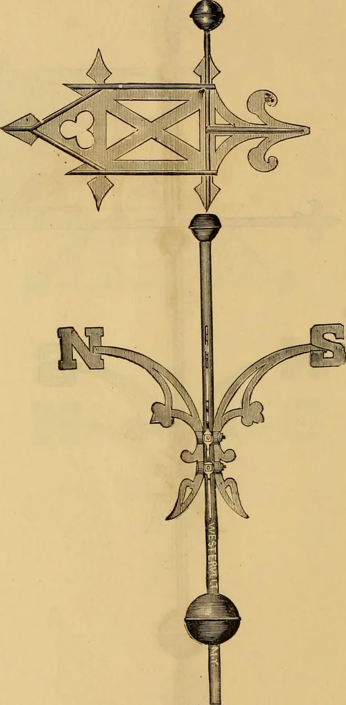 An illustration from Illustrated catalogue and price list of copper weather vanes, bannerets and finials / manufactured by A.B. & W.T. Westervelt., 1883, leaf 75