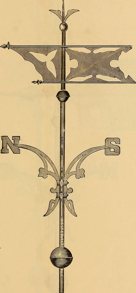 An illustration from Illustrated catalogue and price list of copper weather vanes, bannerets and finials / manufactured by A.B. & W.T. Westervelt., 1883, leaf 76
