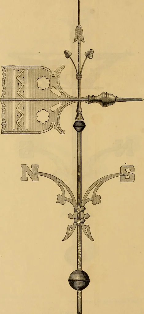 An illustration from Illustrated catalogue and price list of copper weather vanes, bannerets and finials / manufactured by A.B. & W.T. Westervelt., 1883, leaf 77