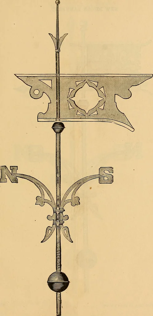 An illustration from Illustrated catalogue and price list of copper weather vanes, bannerets and finials / manufactured by A.B. & W.T. Westervelt., 1883, leaf 78