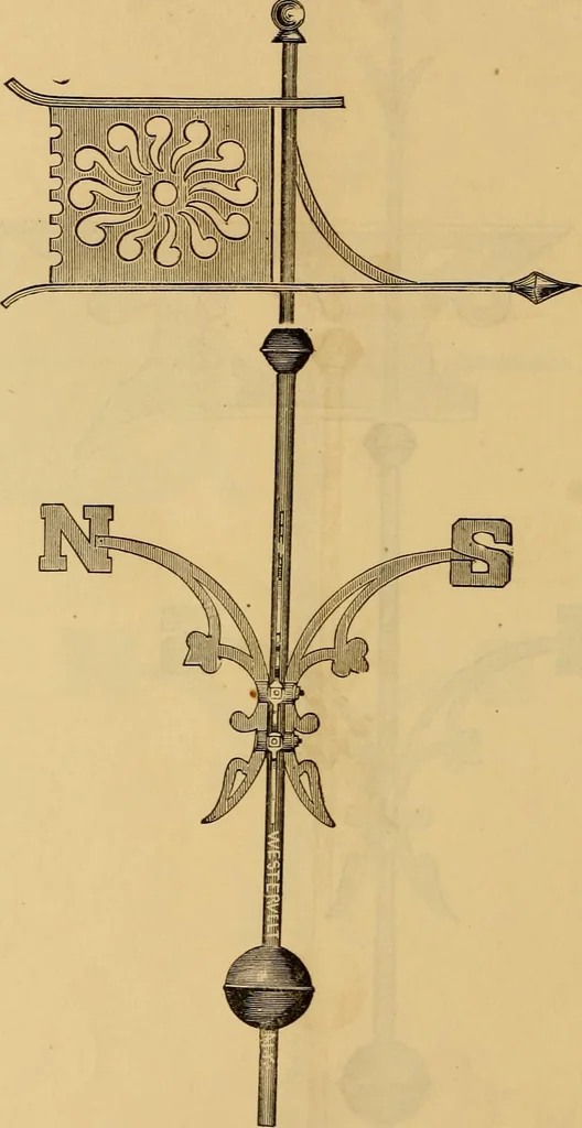 An illustration from Illustrated catalogue and price list of copper weather vanes, bannerets and finials / manufactured by A.B. & W.T. Westervelt., 1883, leaf 79