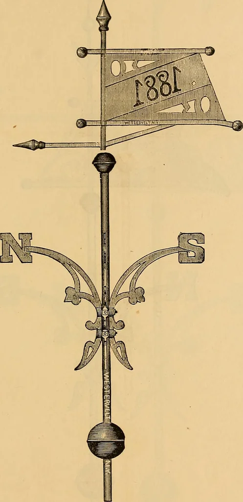 An illustration from Illustrated catalogue and price list of copper weather vanes, bannerets and finials / manufactured by A.B. & W.T. Westervelt., 1883, leaf 80