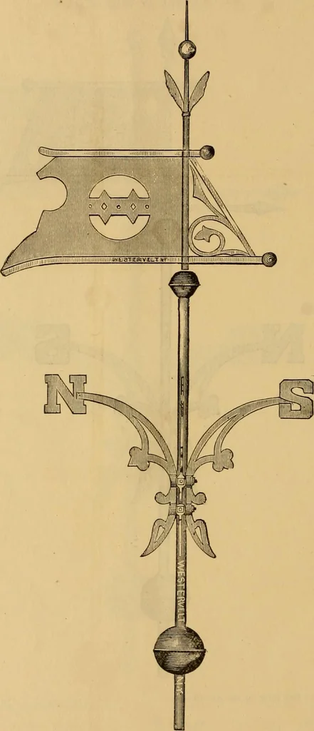 An illustration from Illustrated catalogue and price list of copper weather vanes, bannerets and finials / manufactured by A.B. & W.T. Westervelt., 1883, leaf 81