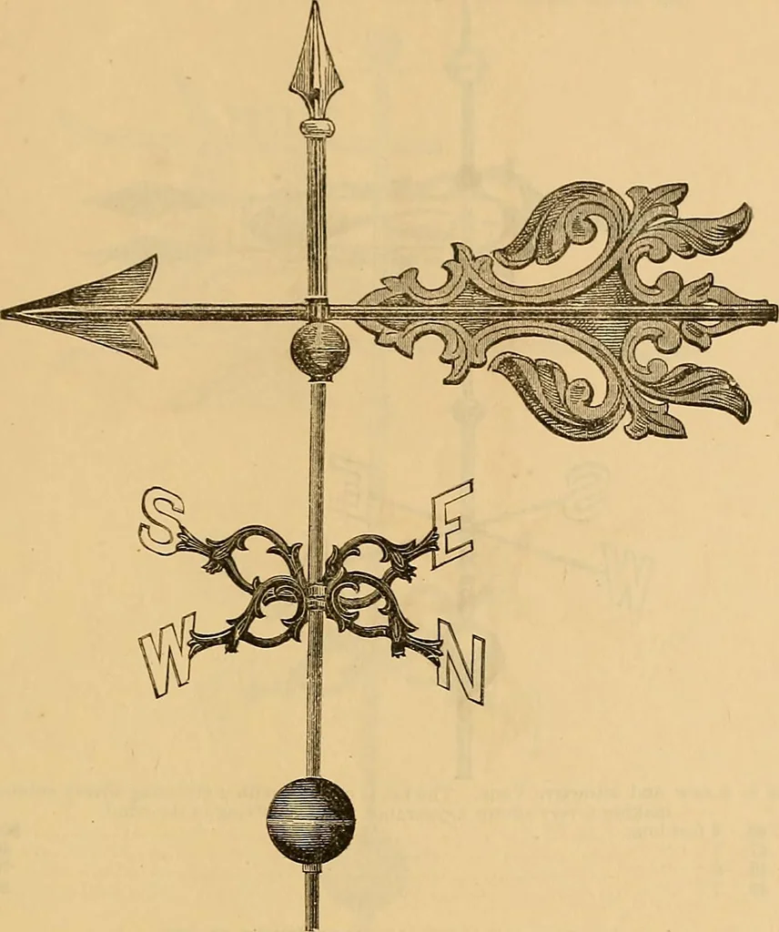 An illustration from Illustrated catalogue and price list of copper weather vanes, bannerets and finials / manufactured by A.B. & W.T. Westervelt., 1883, leaf 90