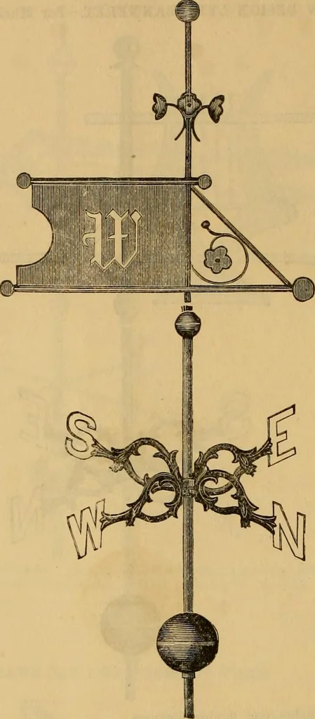 An illustration from Illustrated catalogue and price list of copper weather vanes, bannerets and finials / manufactured by A.B. & W.T. Westervelt., 1883, leaf 93