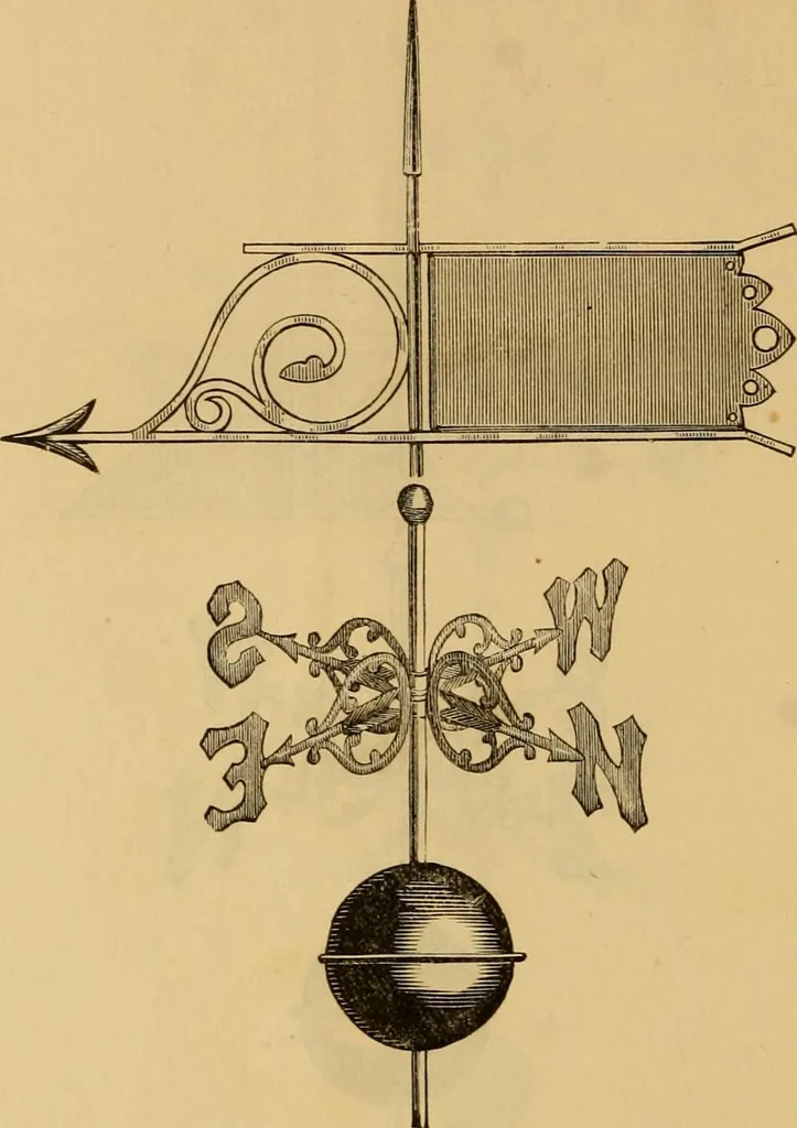 An illustration from Illustrated catalogue and price list of copper weather vanes, bannerets and finials / manufactured by A.B. & W.T. Westervelt., 1883, leaf 95