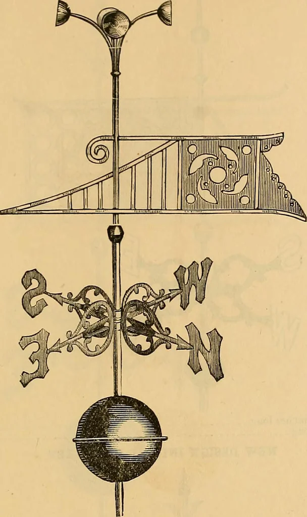 An illustration from Illustrated catalogue and price list of copper weather vanes, bannerets and finials / manufactured by A.B. & W.T. Westervelt., 1883, leaf 98