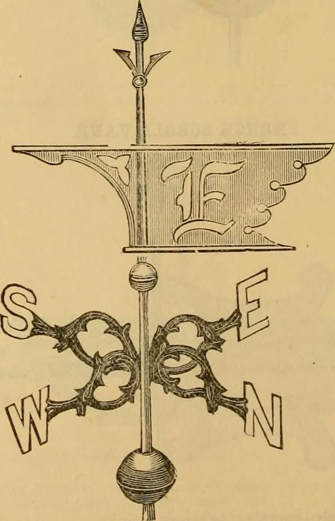 An illustration from Illustrated catalogue and price list of copper weather vanes, bannerets and finials / manufactured by A.B. & W.T. Westervelt., 1883, leaf 99