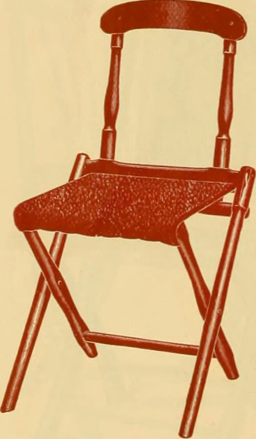 An illustration from Illustrated catalogue...of canvas seat, slat seat, veneer seat, carpet seat and plush seat folding chairs for campers', caterers', undertakers', societies', church or hall use /, 1896, leaf 11