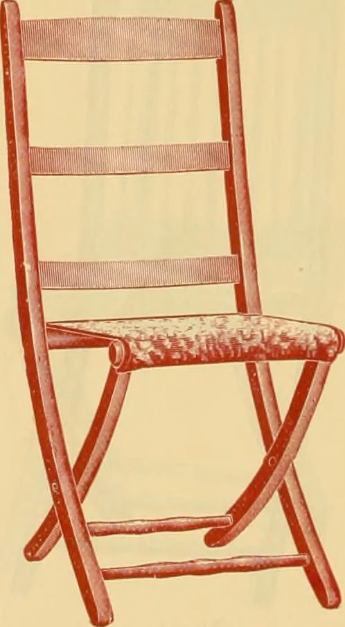 An illustration from Illustrated catalogue...of canvas seat, slat seat, veneer seat, carpet seat and plush seat folding chairs for campers', caterers', undertakers', societies', church or hall use /, 1896, leaf 13